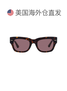 自营Calvin Klein Burgundy Rectangular Men's Sunglasses CK235