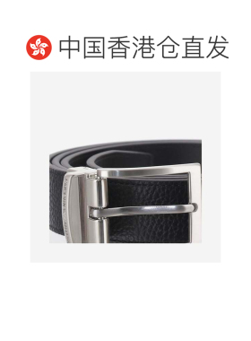 香港直邮Emporio Armani 黑色皮革腰带卡包套装