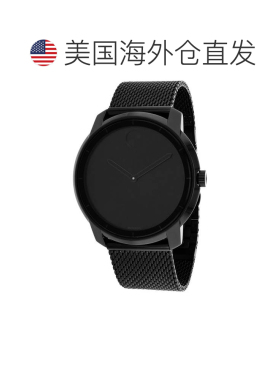 自营Movado Men's Bold Black Round 36mm - black 美国奥莱直发