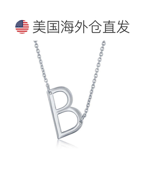 自营 simona纯银侧面初始项链 - b 美国奥莱直发吊坠