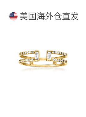 自营 RS Pure by Ross-Simons 14 克拉黄金开放式钻石戒指 - 白色