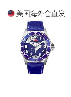 自营Seapro Men's Voyager Blue Round 42mm - blue 美国奥莱直发