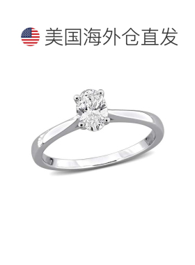 自营Mimi & Max 1/2ct TW Oval-Cut Lab-Grown Diamond Solitaire