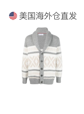 自营Brunello Cucinelli Cashmere Men's Sweater - gray 美国奥