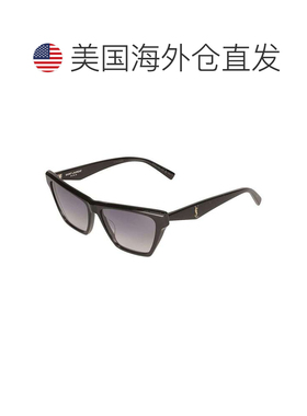 自营saint laurentAngular Black Sunglasses with Gradient Lens