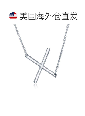 自营 simona纯银侧面初始项链 - x 美国奥莱直发配饰礼物