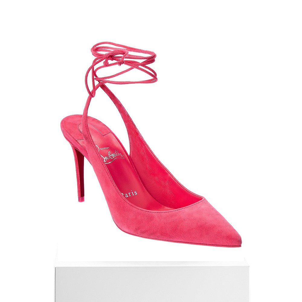 Christian Louboutin Lace-Up Kate 85 Suede Pump - pink 【美国 - 图3