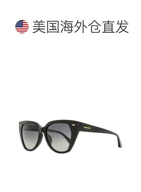 自营 longines浪琴 女士蝴蝶太阳镜 LG0016H 01B 黑色 55 毫米 -