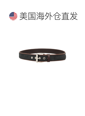 自营our legacy蓝色织纹皮革腰带-黑色 美国奥莱直发皮带