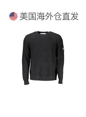自营Calvin Klein Wool Mens Men's Sweater - black 美国奥莱直