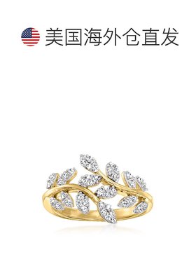 自营 Ross-Simons 18kt 金钻石藤蔓戒指 - 白色 美国奥莱直发
