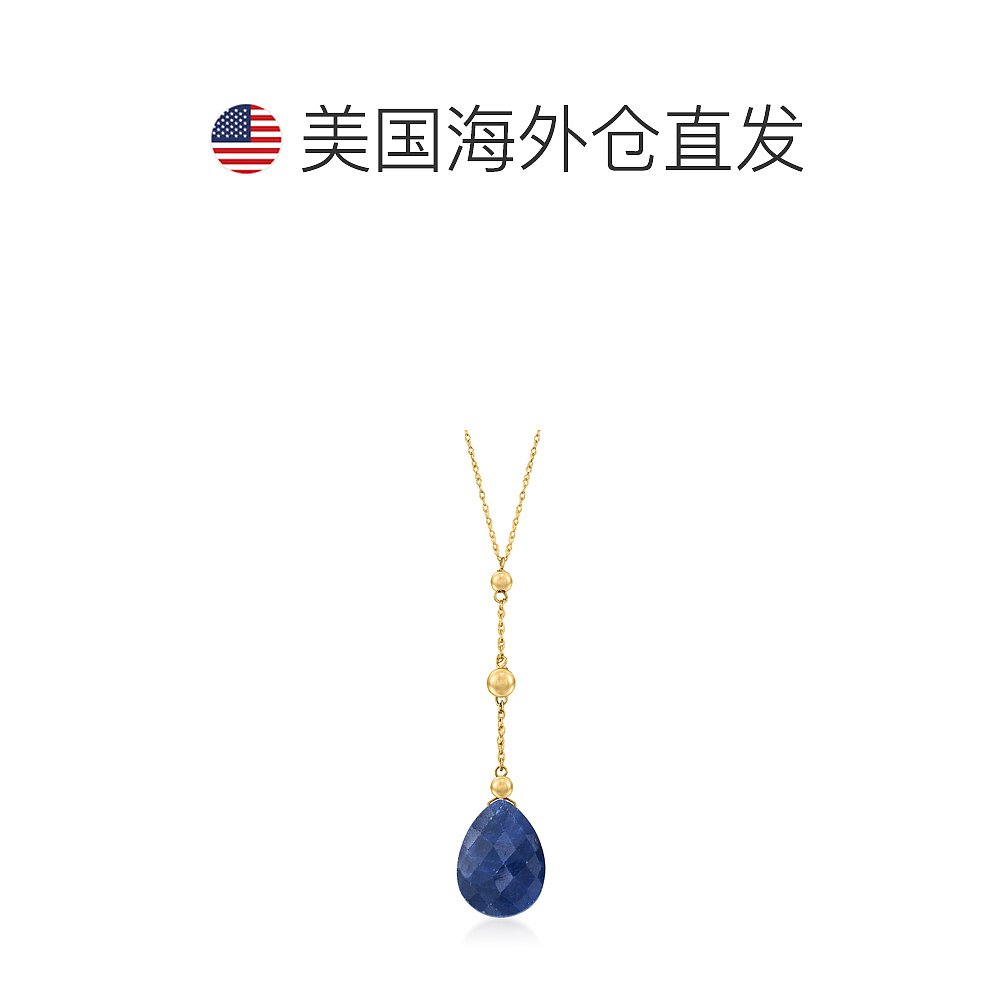 Ross-Simons Sapphire Y-Necklace in 14kt Yellow Gold - 18 in - 图1