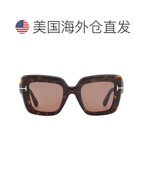 自营Tom Ford Esme Brown方形女士太阳镜FT1157 52J 50 - multi