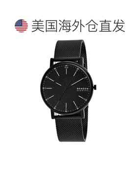 自营Skagen Men's Signatur Black Round 40mm - black 美国奥莱