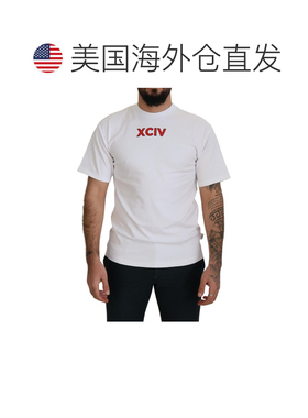 自营GCDS Logo Print Cotton Short Sleeves Men's T-shirt - whi