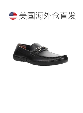 自营Men's Stacy Adams Delano Loafers Black Moc Toe Dress Sho