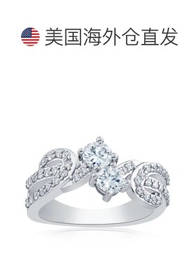 自营 pompeii31 克拉钻石 Forever Us 2 石订婚周年纪念单石戒指