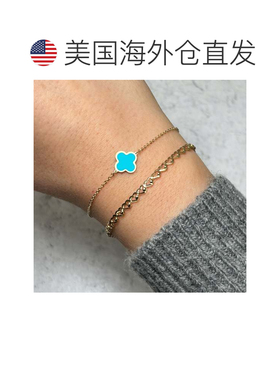 自营the loverySmall Turquoise Single Clover Bracelet - turqu