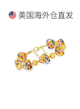 自营Ross-Simons Italian Multicolored Murano Glass Heart-Shap