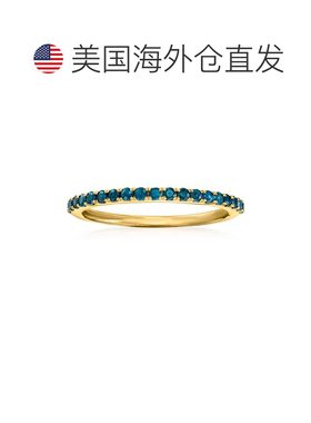 自营14 克拉黄金 Ross-Simons 伦敦蓝色托帕石戒指 - 蓝色 美国奥