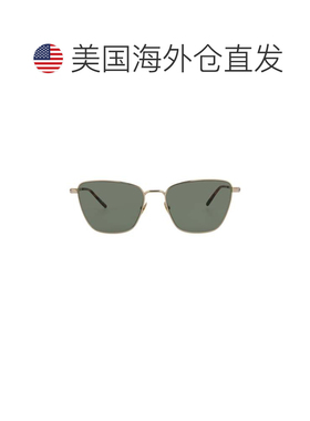 自营saint laurent猫眼镜框金属太阳眼镜-金色金色绿色 美国奥莱