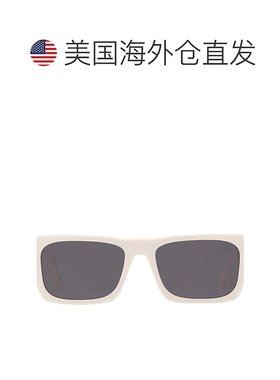 自营Off-White ALBANY Dark Grey Square Unisex Sunglasses OERI