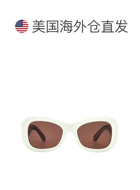 自营Off-White Pablo Brown Oval Unisex Sunglasses OERI040 026
