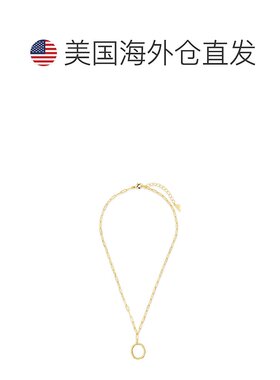 sterling foreverBraided Initial Pendant Necklace - gold-o 【