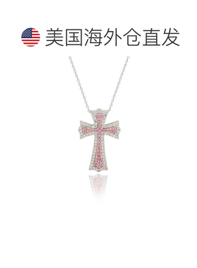自营Suzy Levian Sterling Silver Pink Sapphire and Diamond Ac