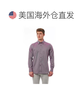 自营Bagutta Cotton Men Men's Shirt - burgundy 美国奥莱直发