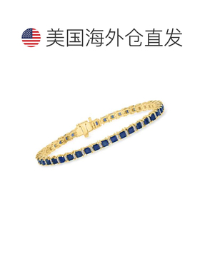 自营ross-simons罗斯-西蒙斯蓝宝石和 . 18kt 金钻石网球手链 - 7