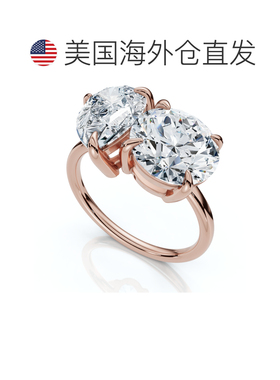 自营pompeii3Certified Toi Et Moi 5Ct Diamond Ring 14k Gold L