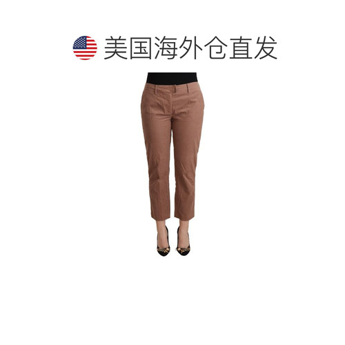 自营Costume National Cotton Tape Cropped Women's Pants - bro - 图1