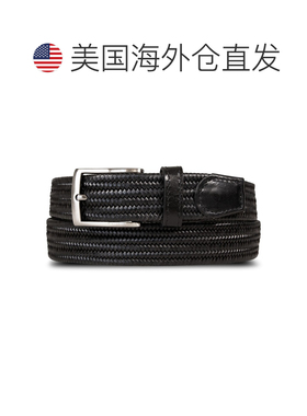自营Nautica Mens弹力编织皮带-黑铁水洗 美国奥莱直发