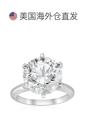 自营 pompeii34 克拉圆形钻石单石订婚戒指 14k 白金 - 14k 白金