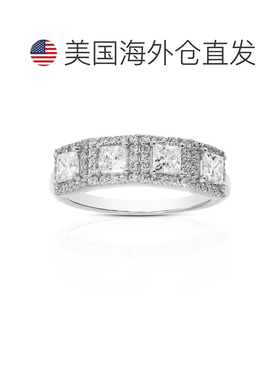 自营vir jewels1 cttw Lab Grown Diamond 4 Stone Engagement Ri