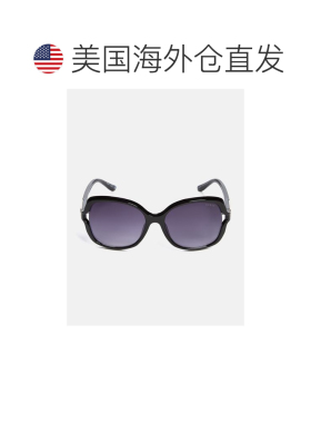自营guess方形镂空太阳镜-黑色 美国奥莱直发