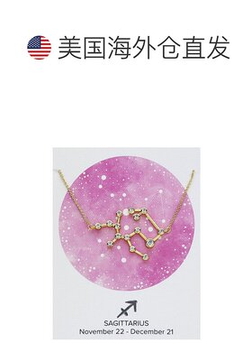 sterling forever\'When Stars Align\' 星座项链 - 金色-射手座
