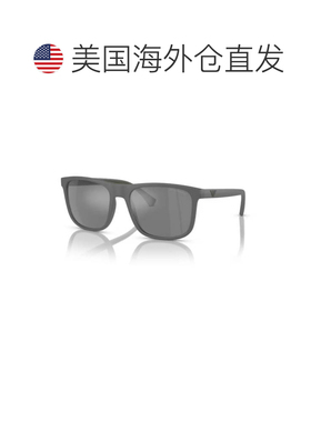 自营emporio armani4129 Sole Rectangular Frame Sunglasses wit