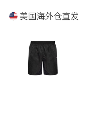 自营off-whiteOff- Polyester Men's Shorts - black 美国奥莱直