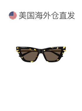 自营bottega venetaBv1241s龟甲醋酸纤维猫眼太阳镜-黑色 美国奥