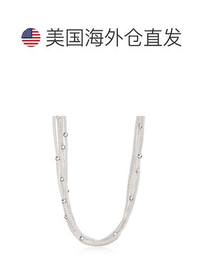 自营Ross-Simons 意大利纯银 5 股串珠网眼项链 20 英寸 美国奥莱