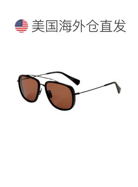 自营John Varvatos Men's 56 mm Black Sunglasses - matte black