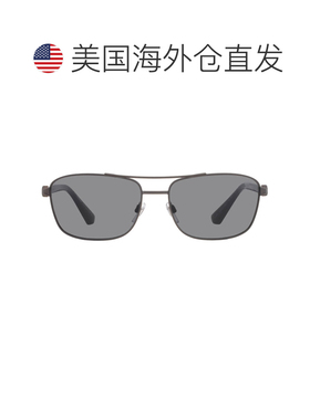 自营Burberry Grey Rectangular Men's Sunglasses BE3163 131687