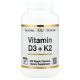 California Gold Nutrition ວິຕາມິນ D3+K2 240 ແຄບຊູນ vegetarian capsules ສົ່ງຕົງຈາກຮົງກົງ