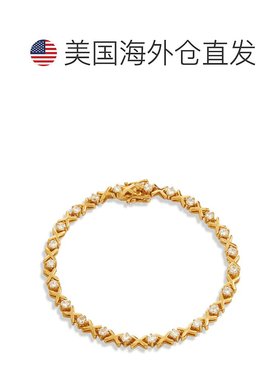自营 savvy cie jewels18K ROSE HUG AND KISSES TENNIS BRACELET