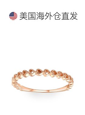 pompeii3心形可叠戴女士结婚戒指，白金、玫瑰金或黄金 - 10k 玫