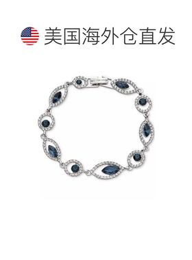 1h可退 【美国直邮】Givenchy 银色混合金属彩色水晶弹性手链 时