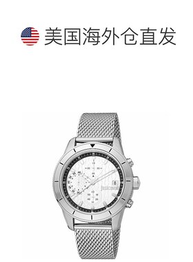 自营Just Cavalli Men's Maglia Silver Dial Watch - silver 美