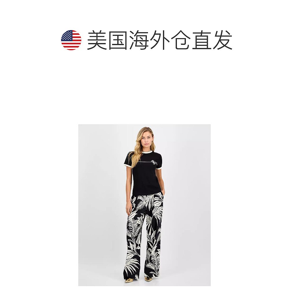1h可退 【美国直邮】guess 女士 上装T恤短袖 - 图1